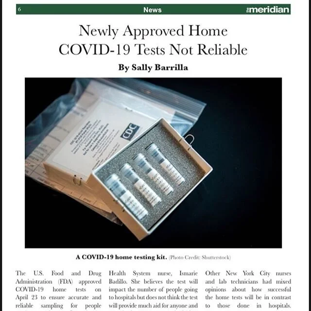 &ldquo;I am unsure of the validity of the test, but I believe it will influence hospital outcomes,&rdquo; Don&rsquo;t forget to read our latest issue link in the bio!!!! 🧫🧪🧼🚿 #socialdistancing2020 #covid19 #testathome #washyourhands #lehmancolleg