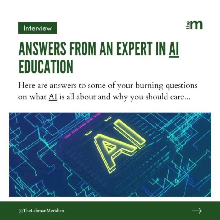 Answers to your burning questions on AI🔥

Last month, the Meridian had the opportunity to interview @shane1snipes who's an expert on AI in education. Here are some of our key questions and his response to them.

Artificial intelligence is an under-d