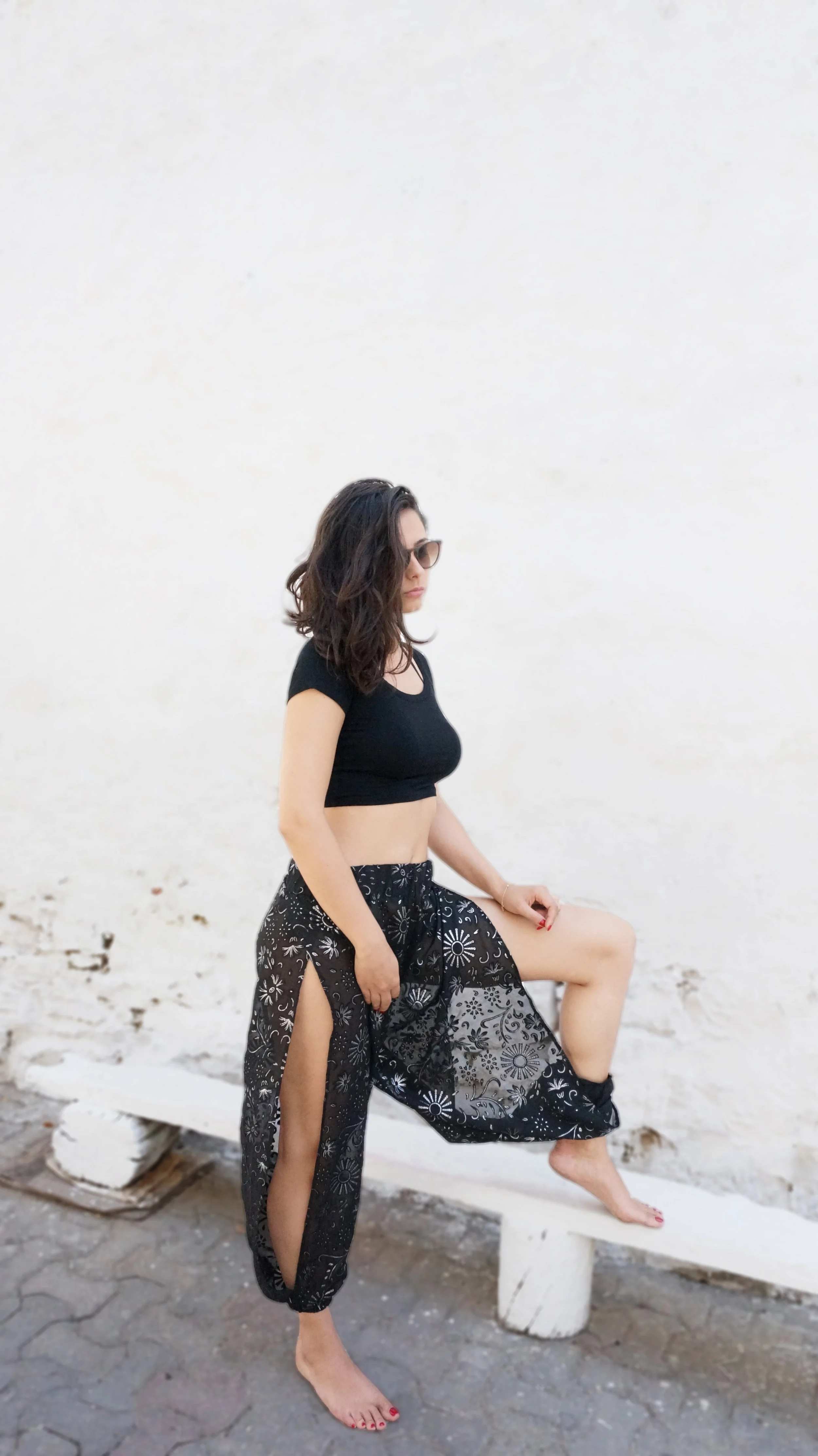 Hamsi, Slit Sides Harem Pants-gokce2.jpg