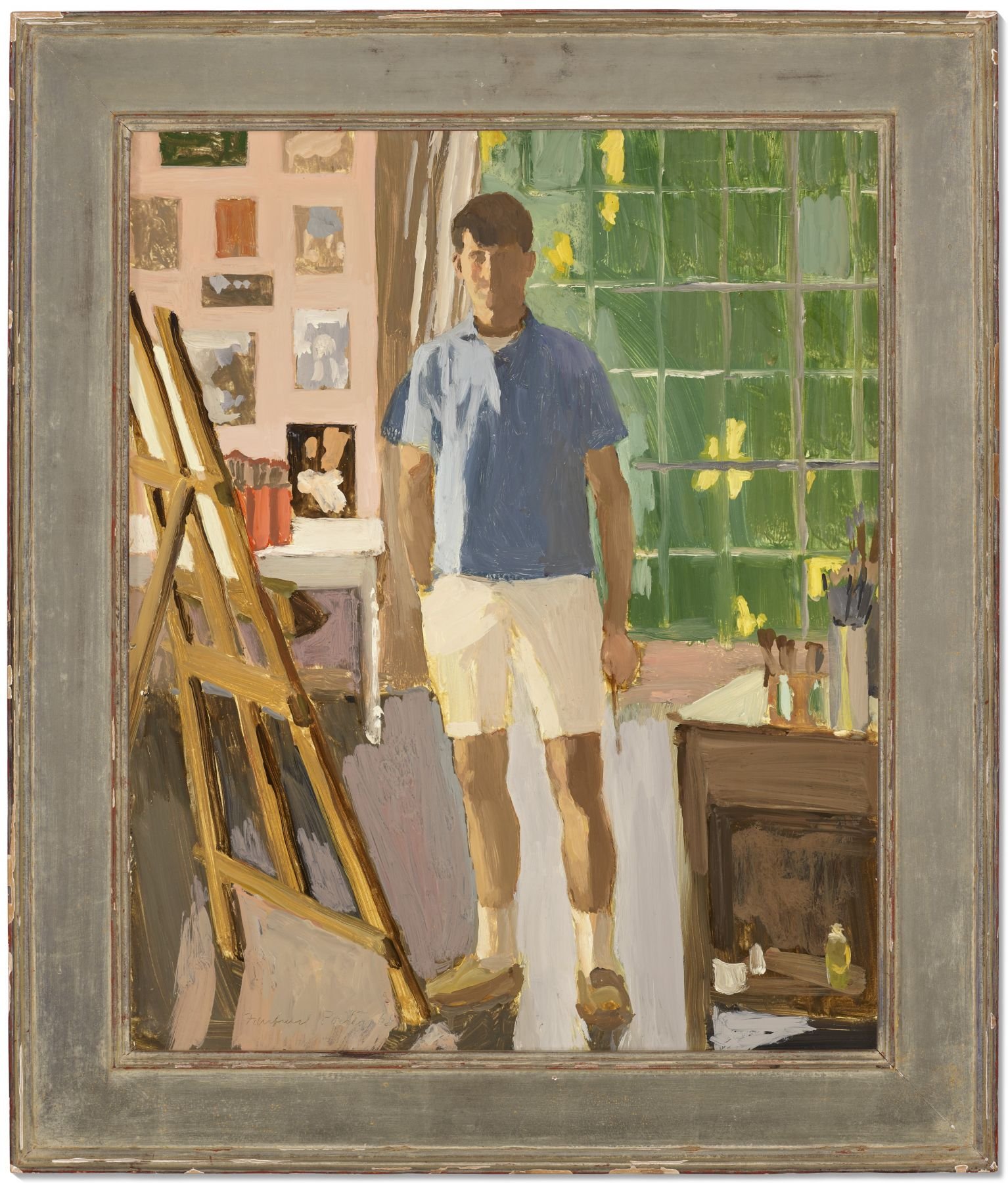  Fairfield Porter,  Self Portrait in the Studio , 1968 