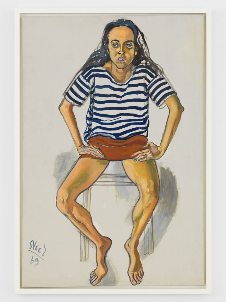  Alice Neel,  Ginny in Striped Shirt , 1969 