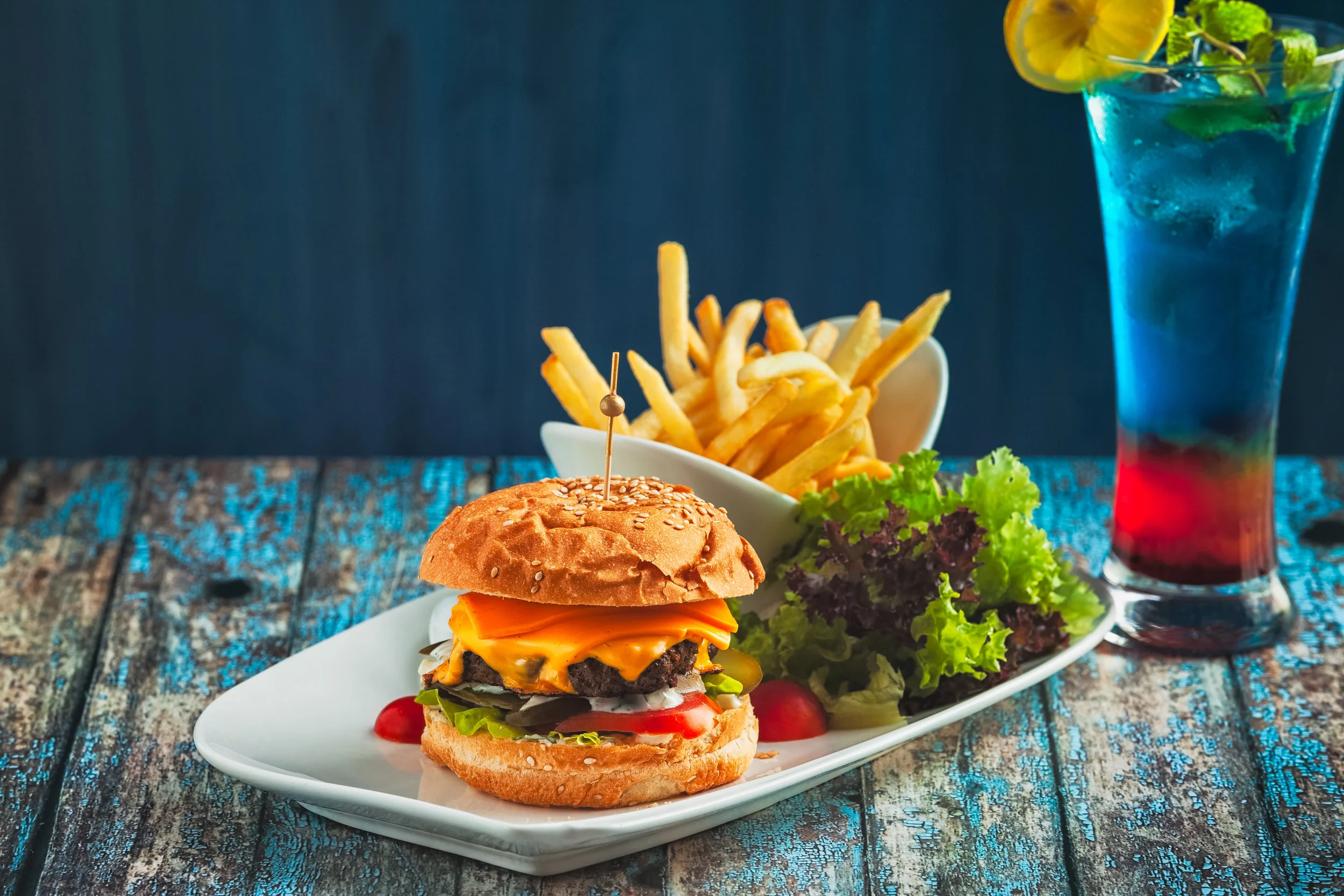 Beef Burger by Blue cafe