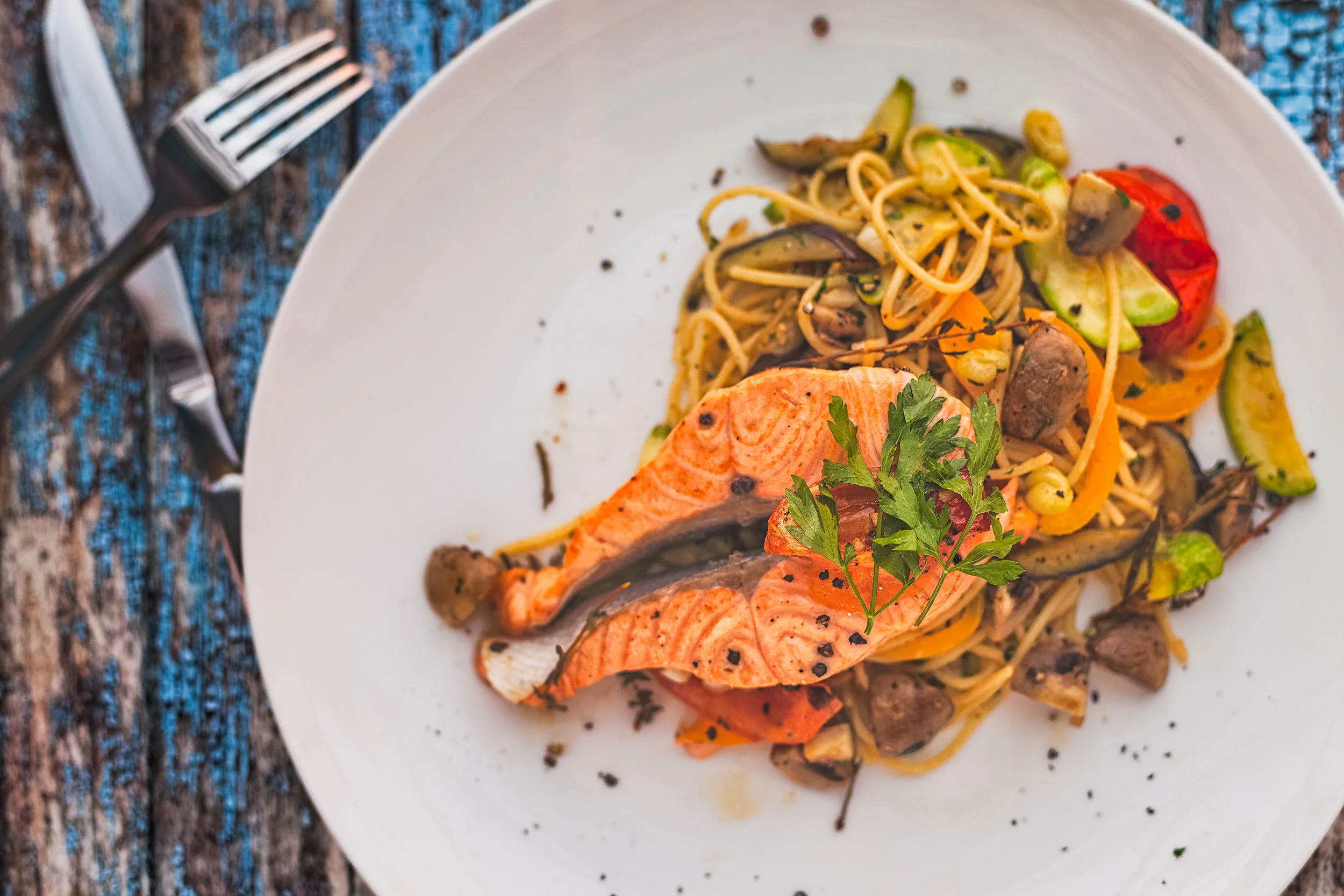 Salmon by blue cafe