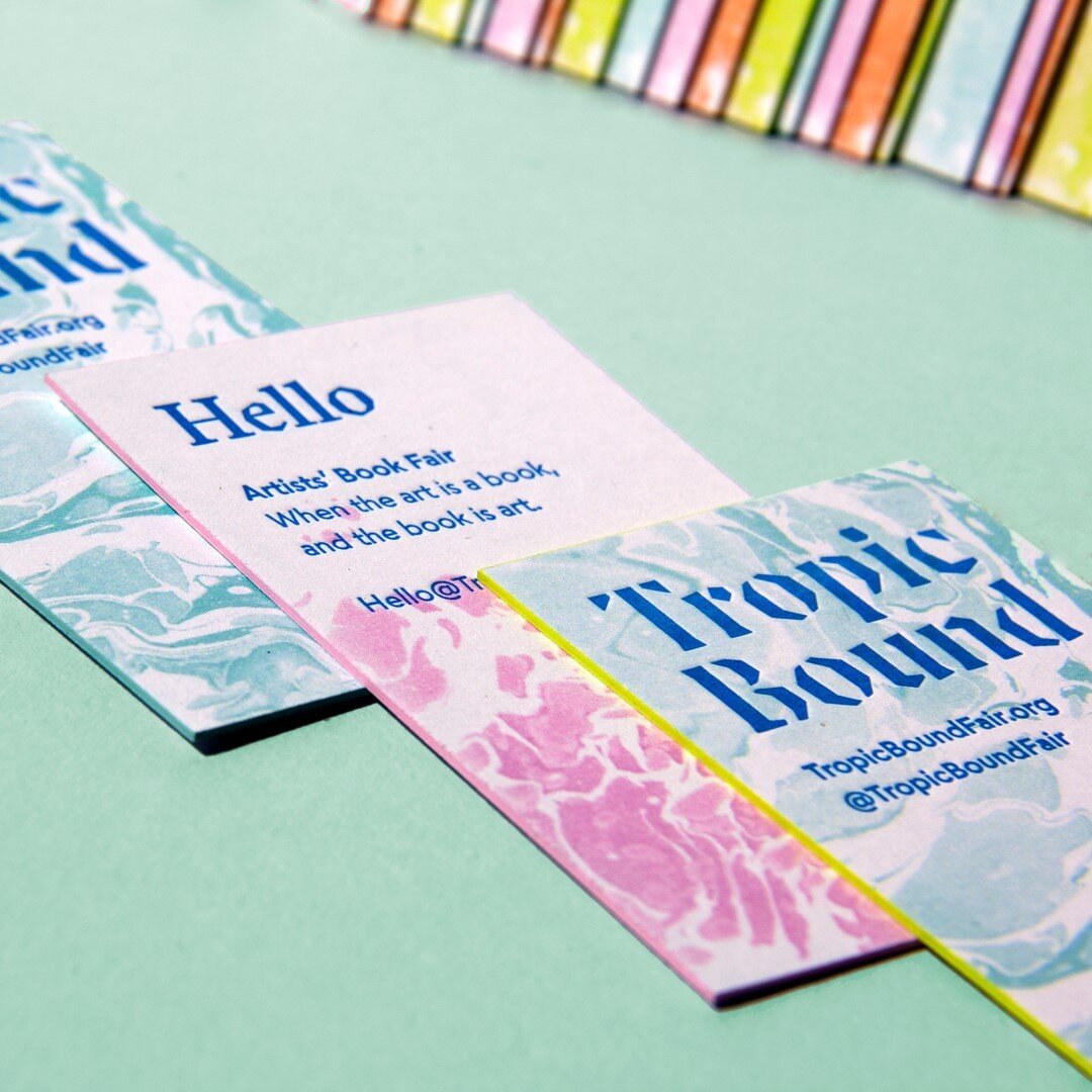 Nothing screams summer like the vibrant color palette on these letterpress business cards with painted edges we got to make for our friends at @tropicboundfair 🏝💙⠀⠀⠀⠀⠀⠀⠀⠀⠀
Designs by @topos_graphics⠀⠀⠀⠀⠀⠀⠀⠀⠀
-⠀⠀⠀⠀⠀⠀⠀⠀⠀
-⠀⠀⠀⠀⠀⠀⠀⠀⠀
-⠀⠀⠀⠀⠀⠀⠀⠀⠀
#letter