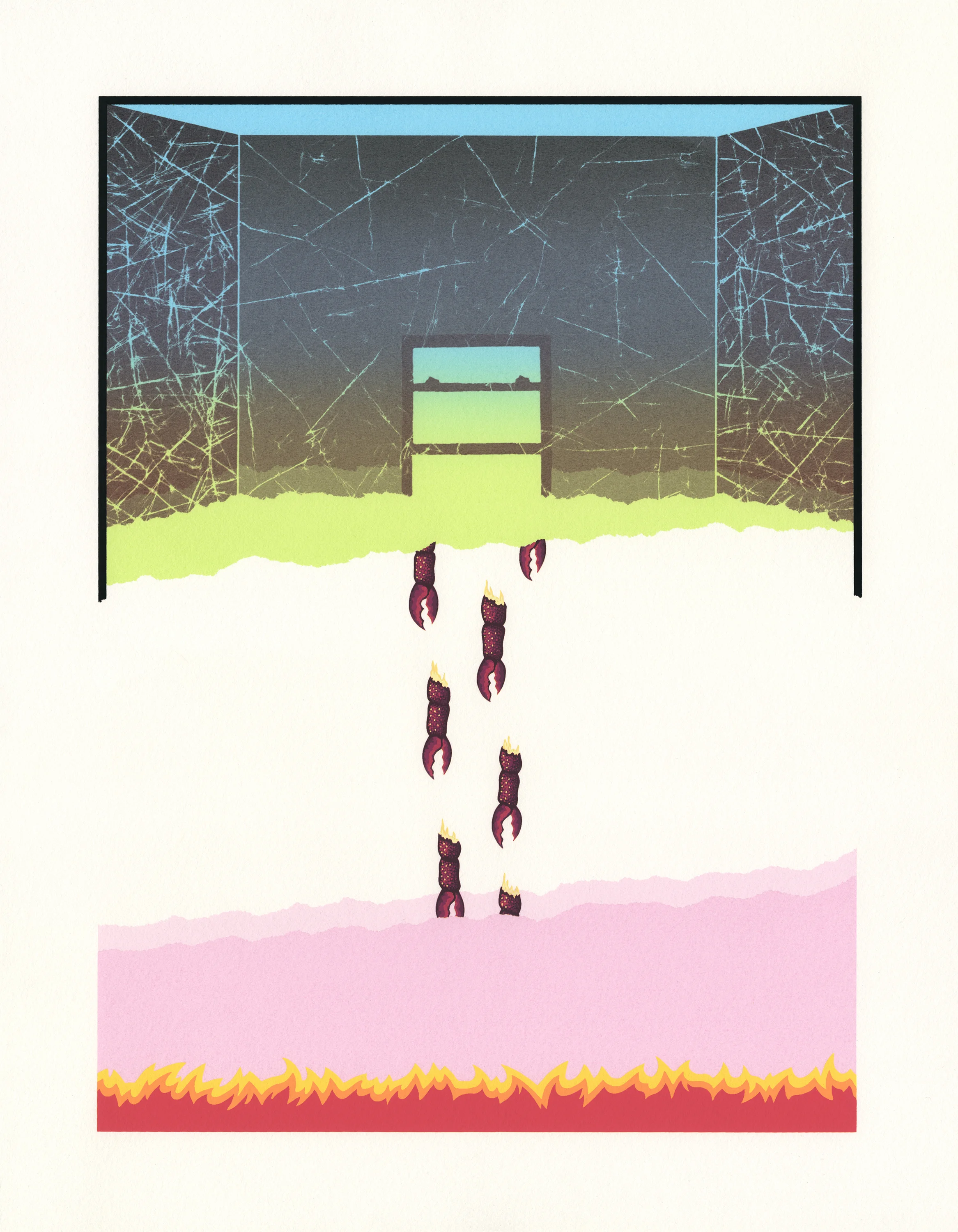 Endless Depth 18" x 14" Screen print