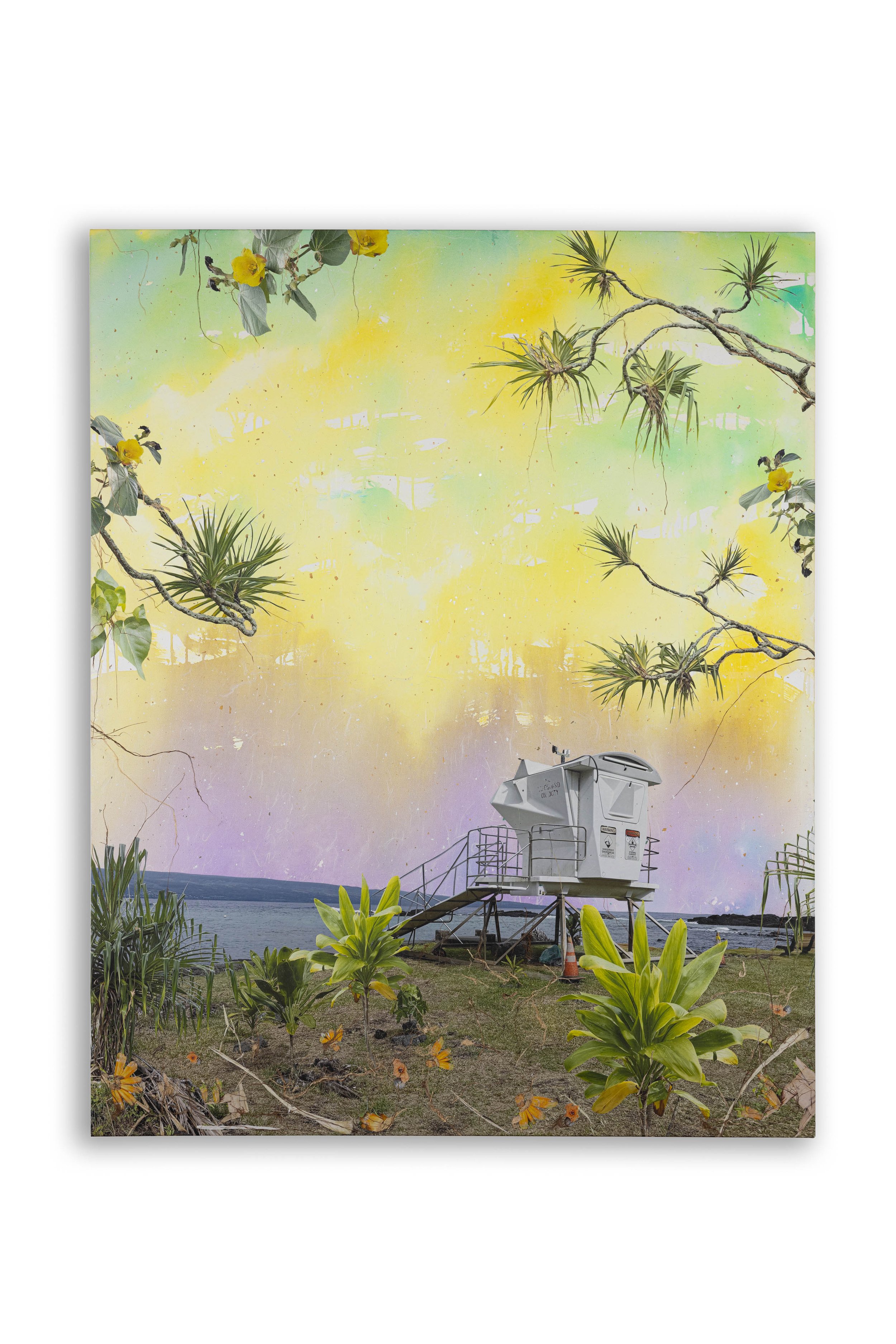 All the horizons I have yet to cross, Richardson's, 48" x 60", Hand cut kozo prints, gouache, layered papers and fibers on canvas