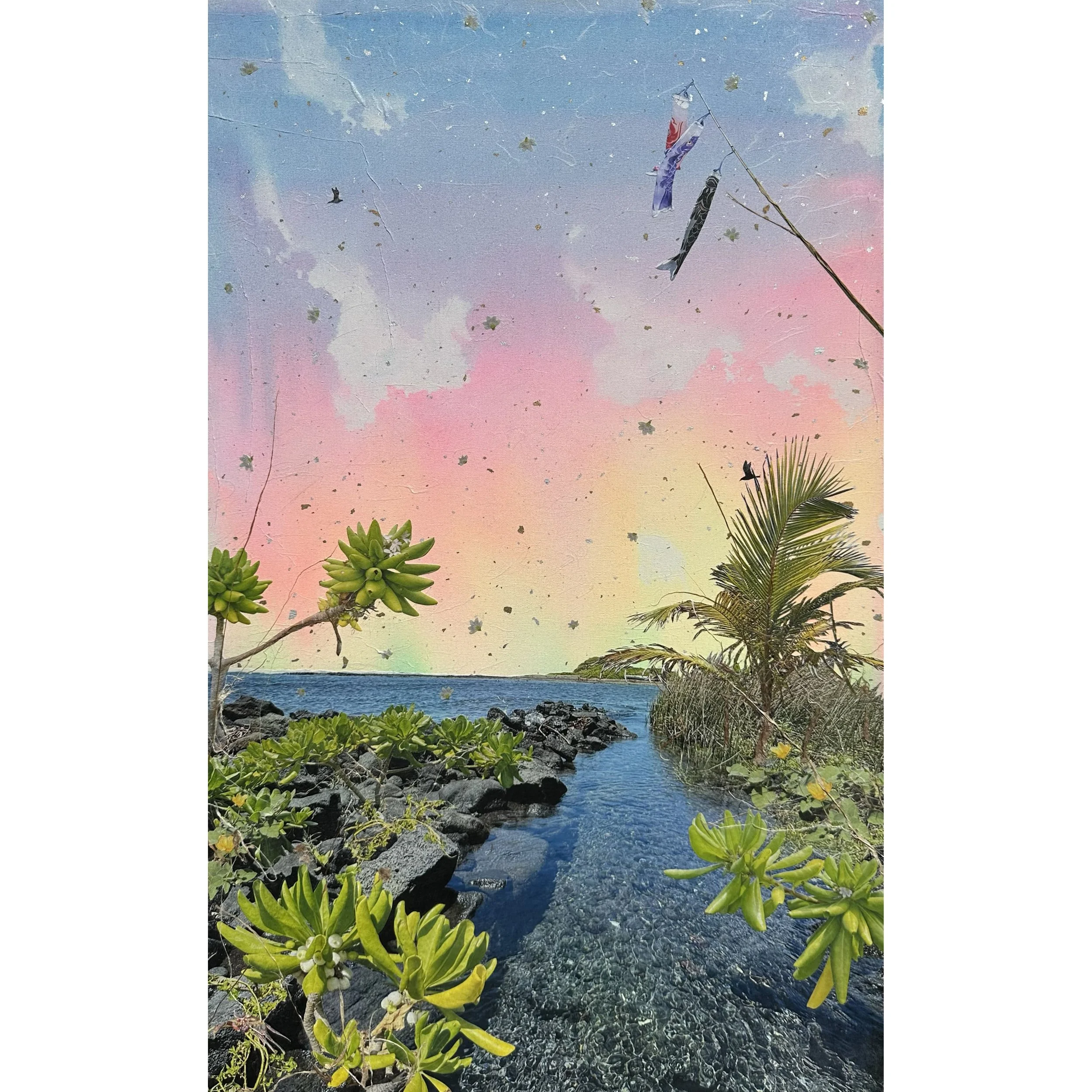 All the Tears I have yet to cry, Kāwā with Boy's Day Flags, 18" x 29" 
Available at Isaac's Art Center