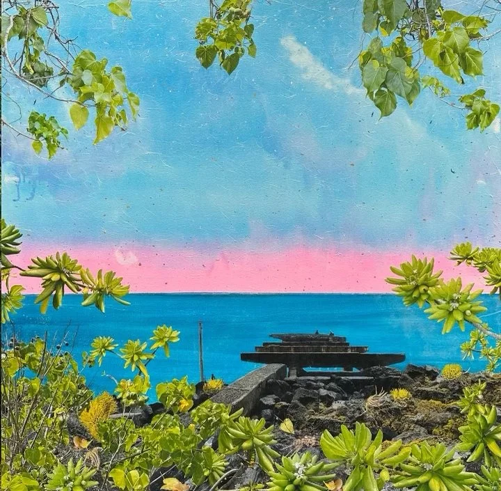 Crossings, Hono'apo Pier, 48" x 48"