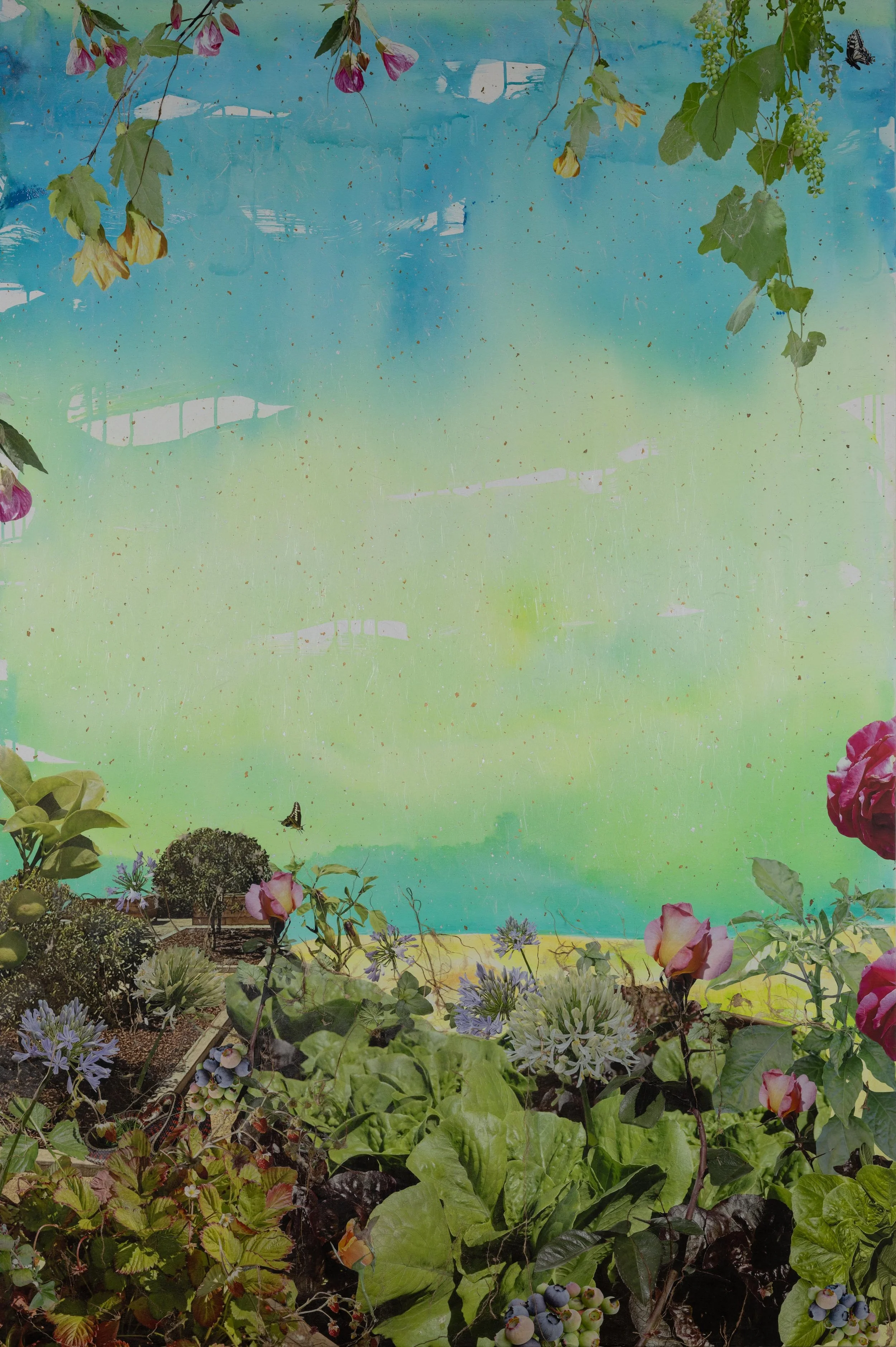 An Unfolding Garden, Montecito, Panel 2, 48" x 72"