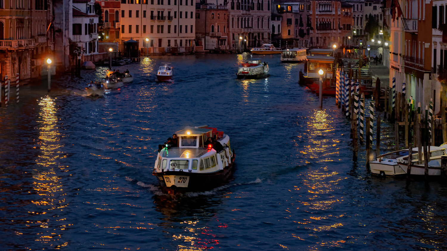 Grand Canal at Night, Venice, Italy