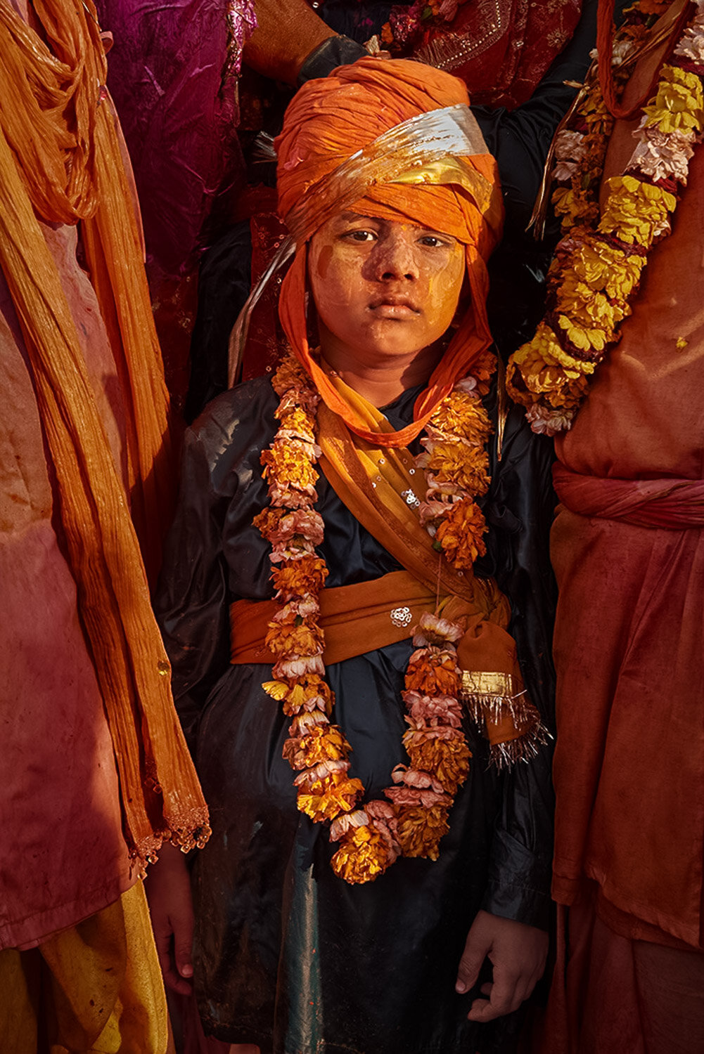 Young celebrant at Holi, Nandgaon, India