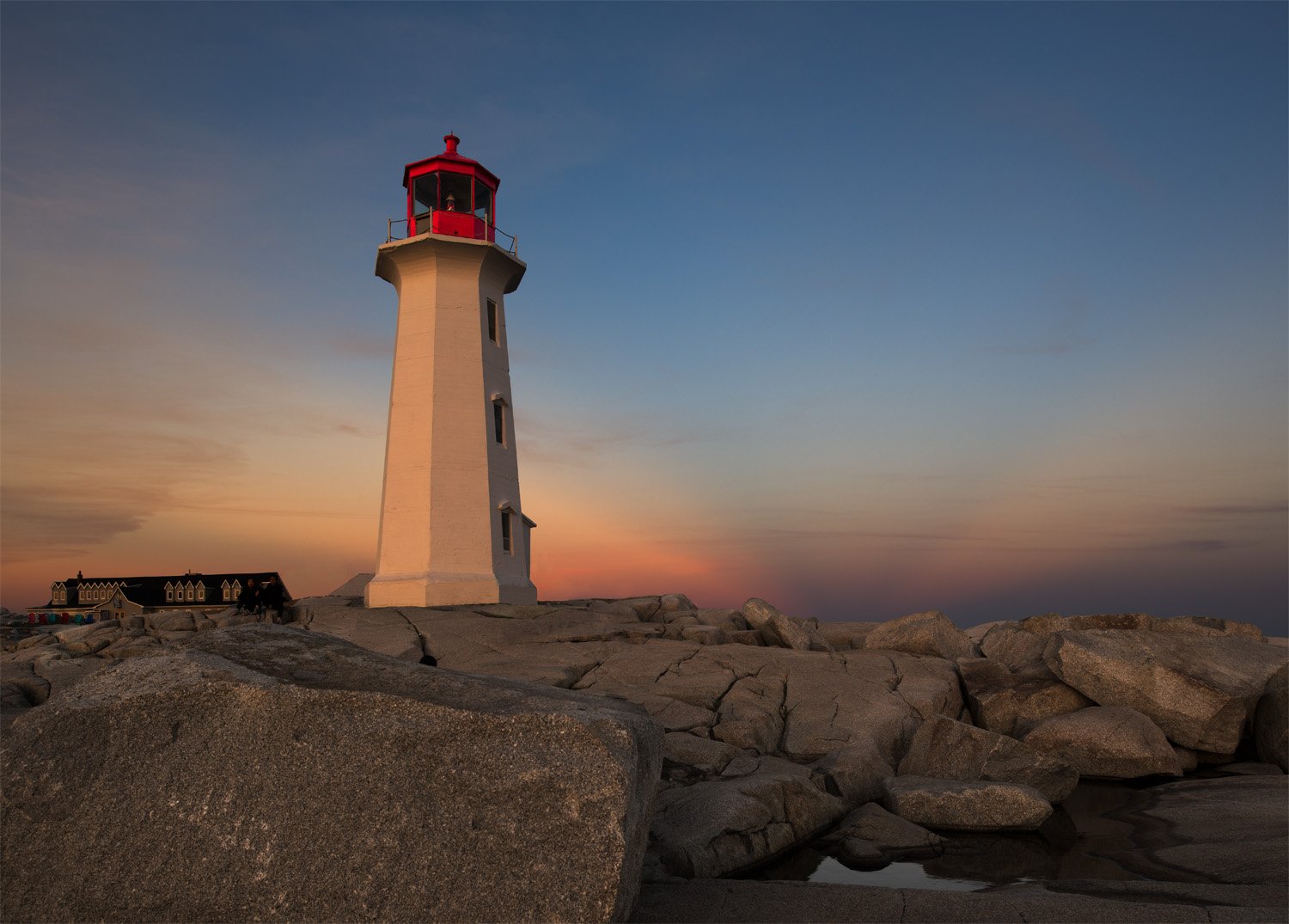 Sunset - Peggy's Cove Lighthouse. Nova Scotia, Canada