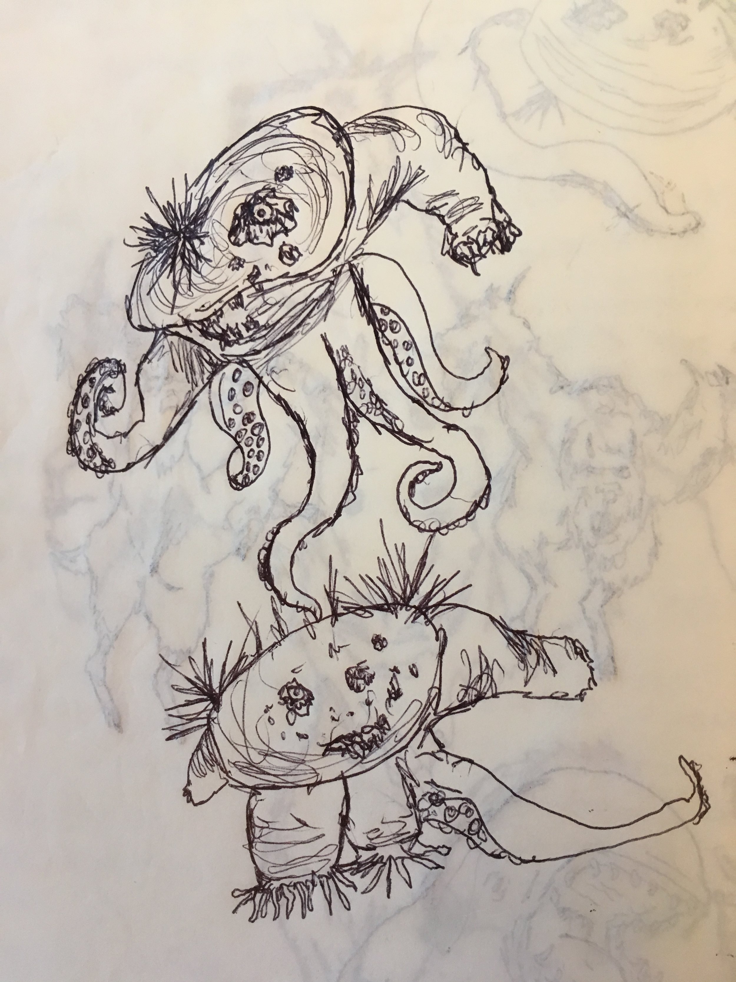 Early alternative concept sketch. 