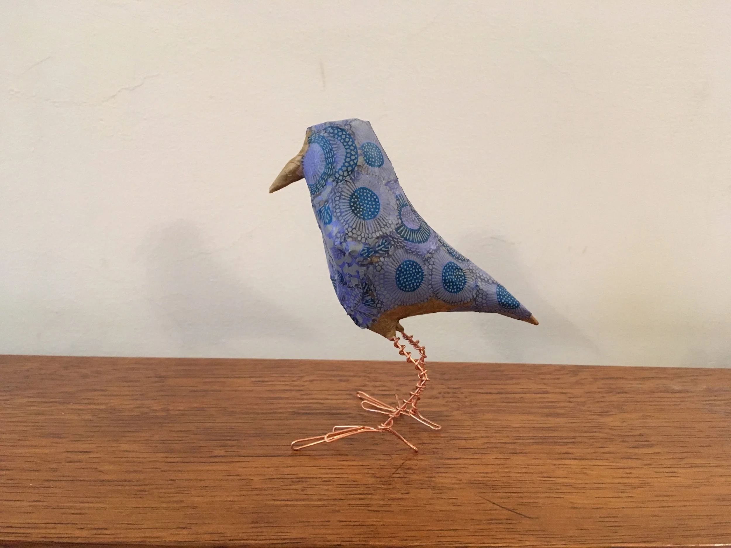 Patchwork Japanese tsutsumi bird