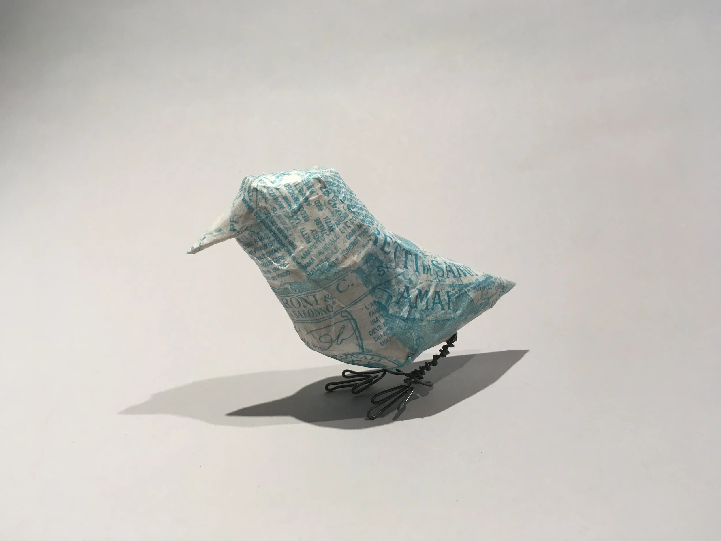 Blue Amaretti wrapper bird