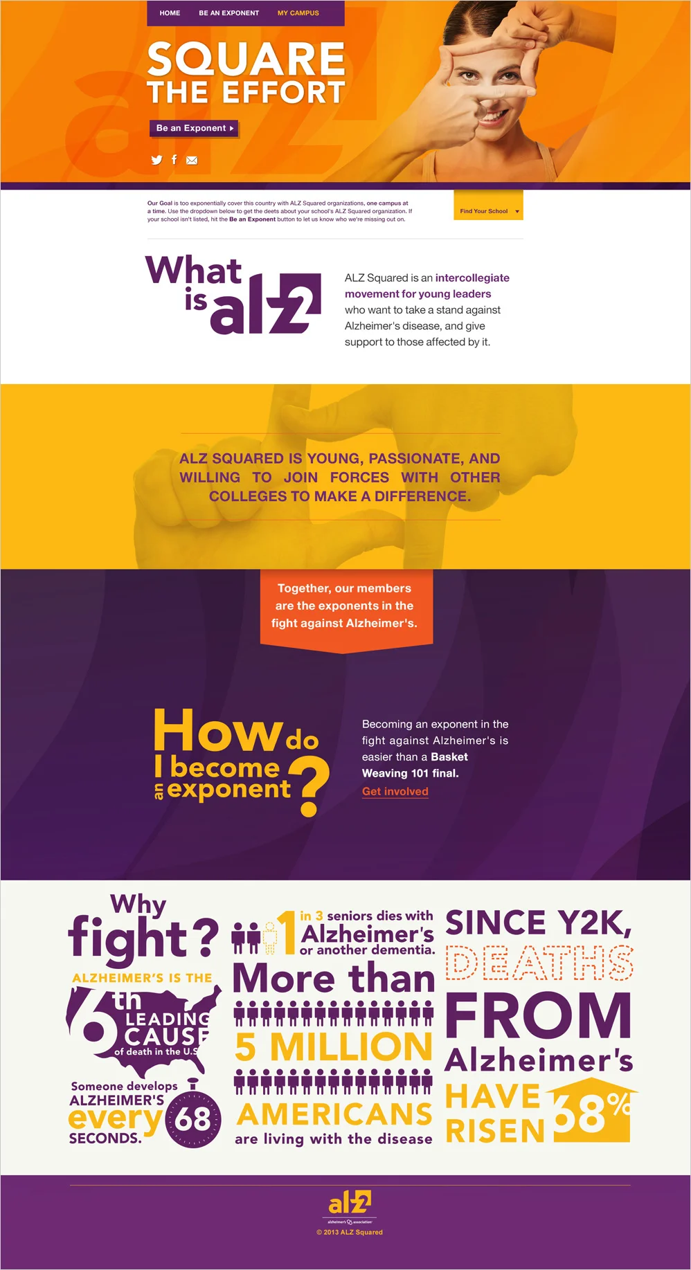 Website informational landing page