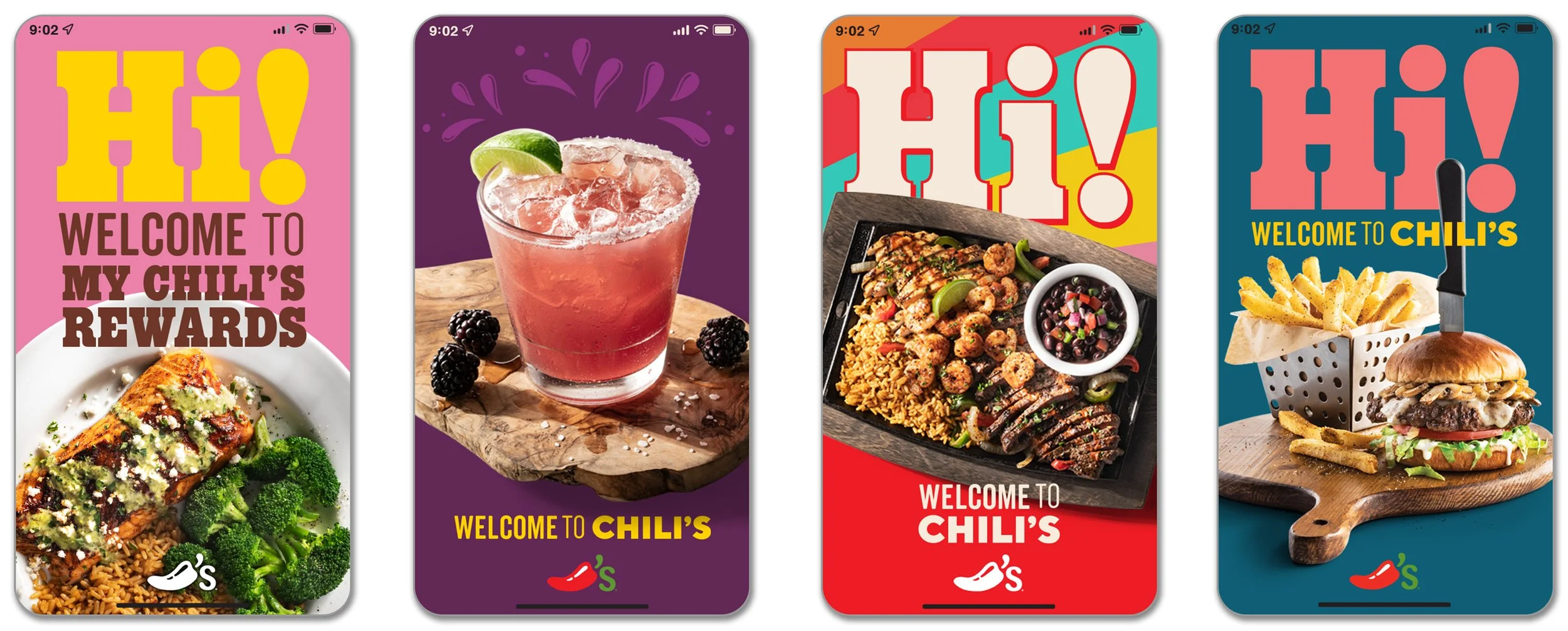 Chili's Mobile App screen redesigns