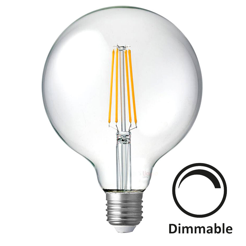 LiquidLEDs Vintage G125 Filament LED Globe - Dimmable 