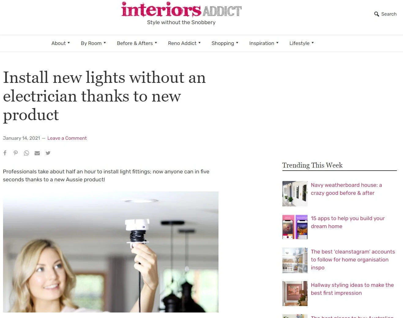 Interiors Addict article