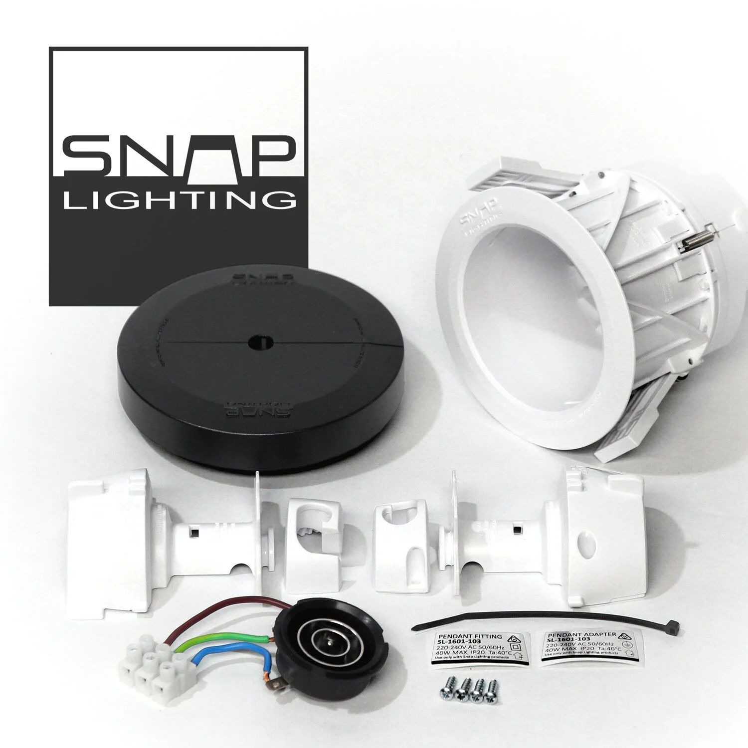 Downlight to Pendant Conversion Kit - BYO Pendant - Black