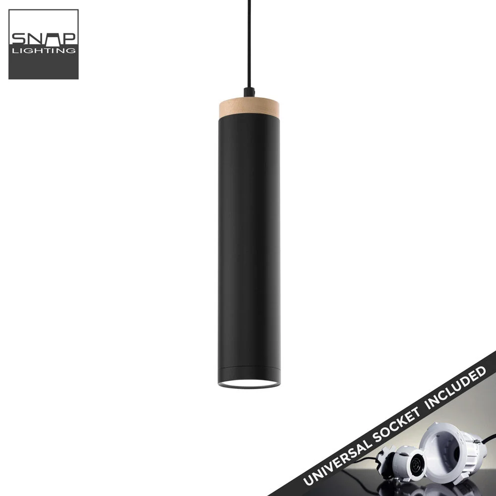 Snap Lighting — Reginald Black Cage Pendant Light Kit