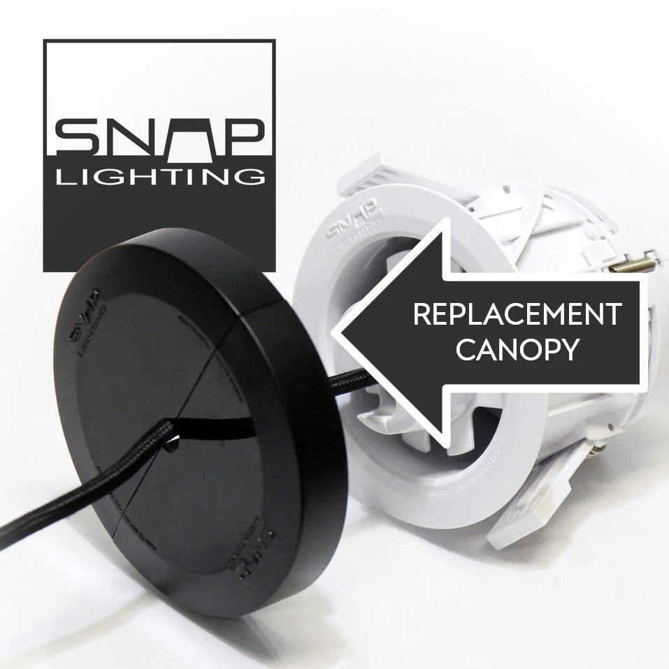 Replacement Pendant Canopy Cover - Black  (INCLUDED in all pendant kits)
