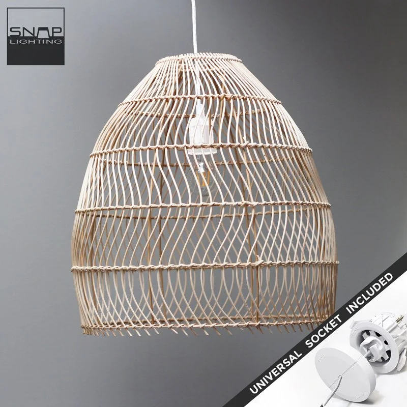Snap Lighting — Everly - Rattan Downlight to Pendant Conversion Kit