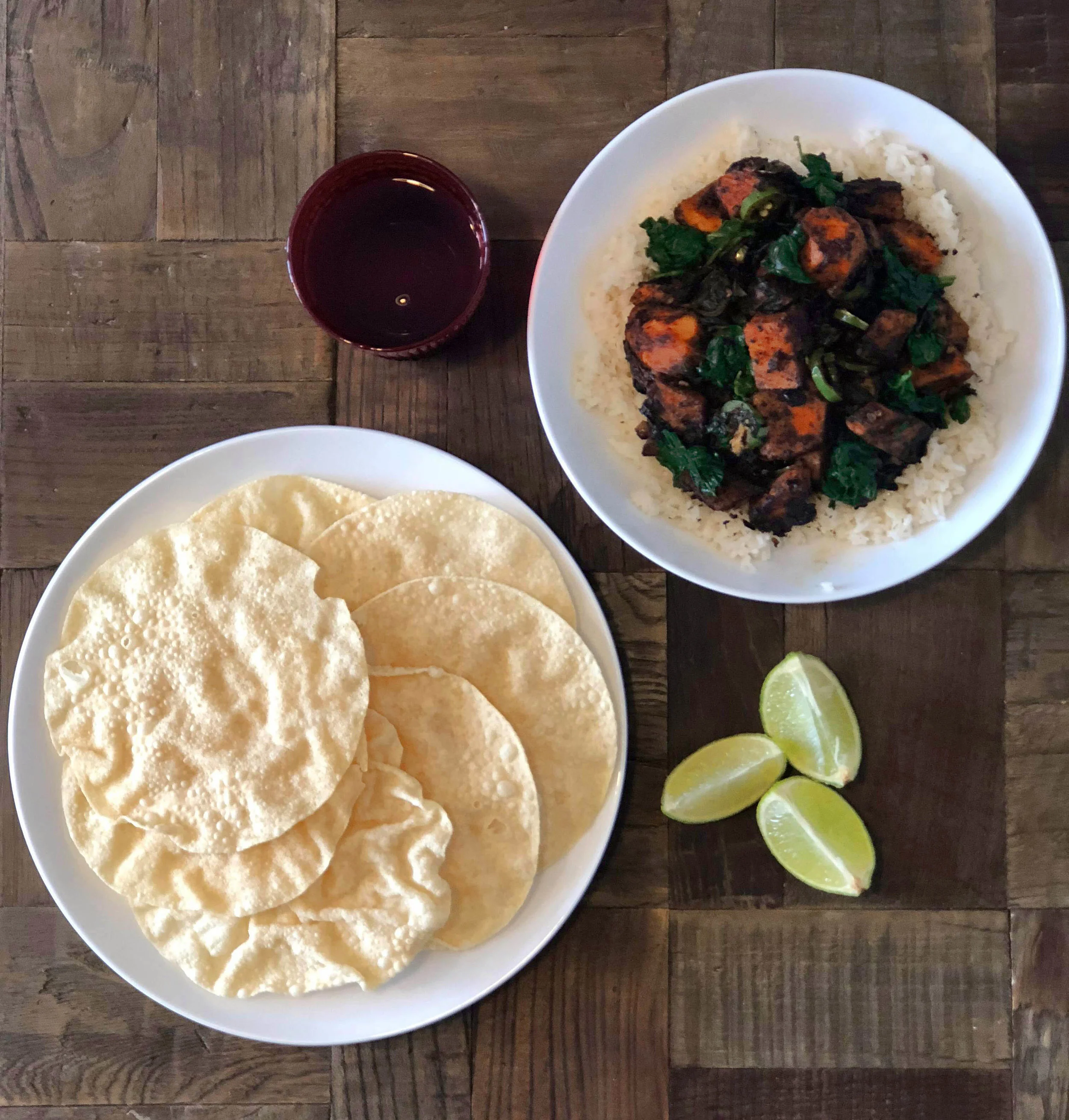 Super Spicy Sweet Potato Saag Aloo 