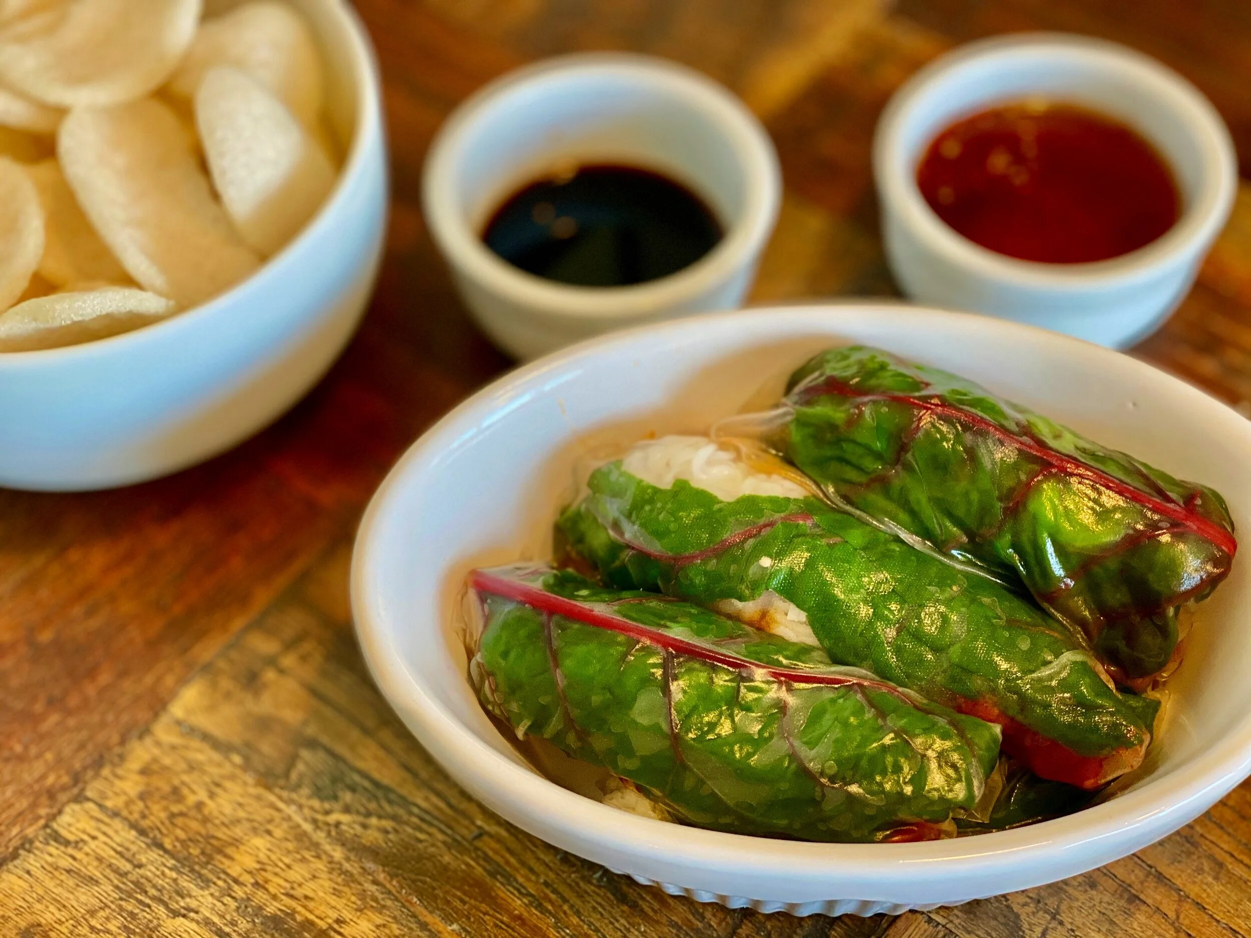 Rainbow Jackfruit Spring Rolls