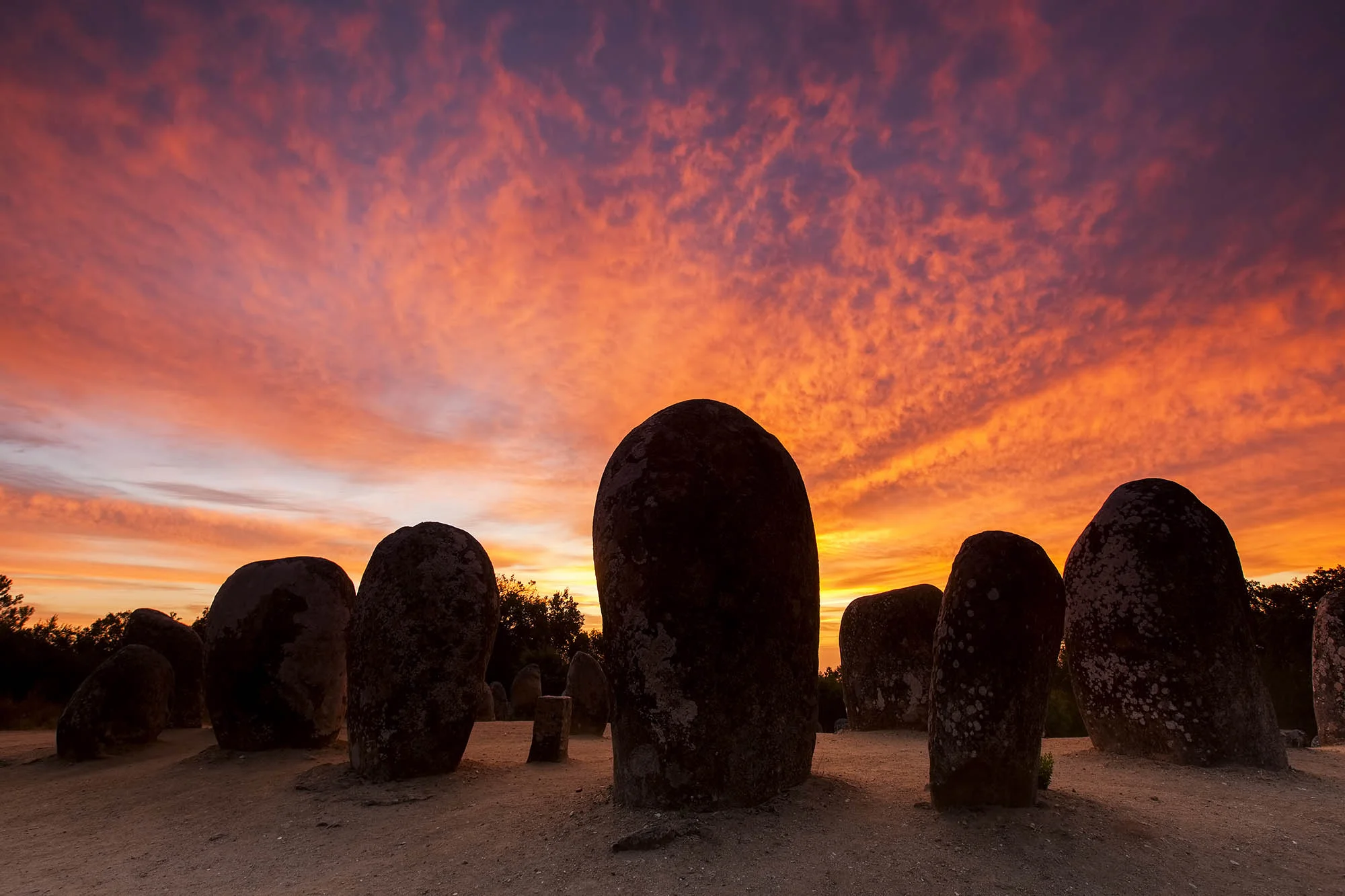 Sunrise at Almendres Cromlech