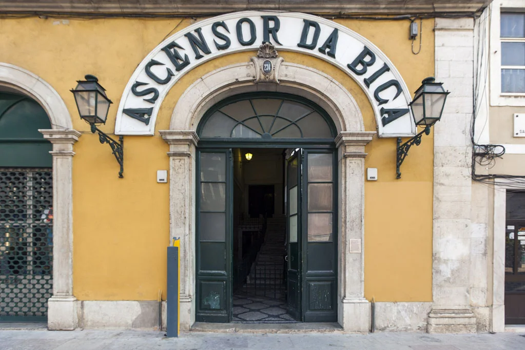 The Bica Funicular Entrance