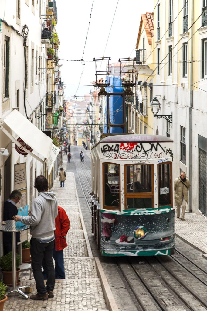 Bica Funicular with the Christmas Decoration