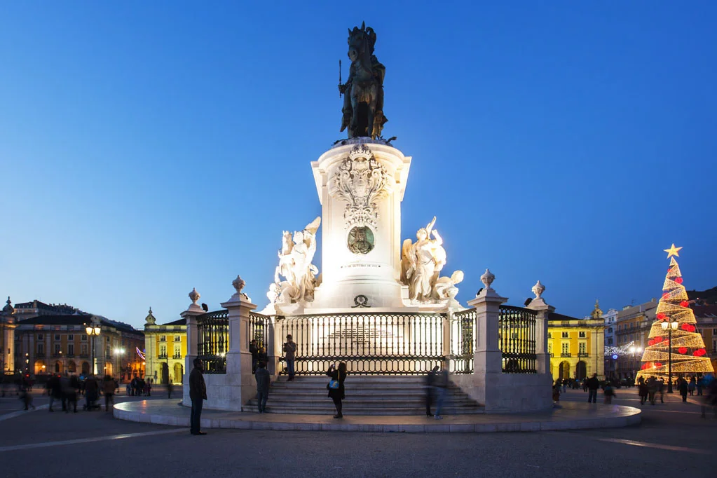 Christmas Lights in the Praca do Comercio