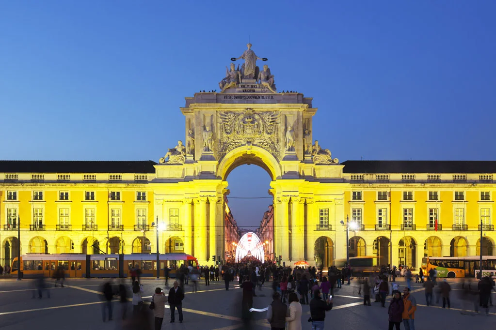 Christmas Lights in the Praca do Comercio