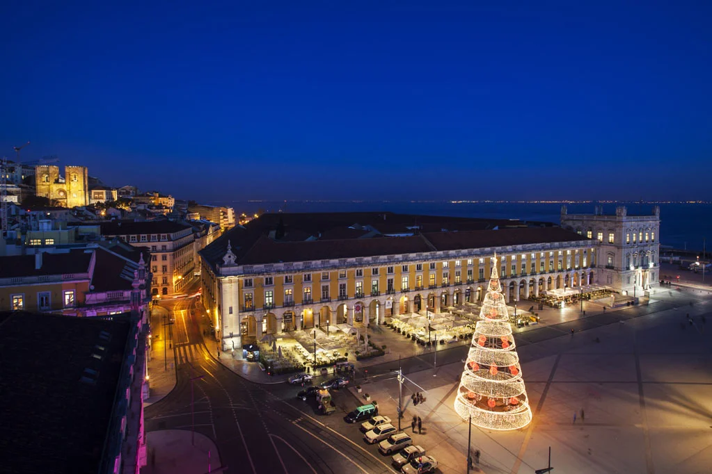 Christmas Lights in the Praca do Comercio