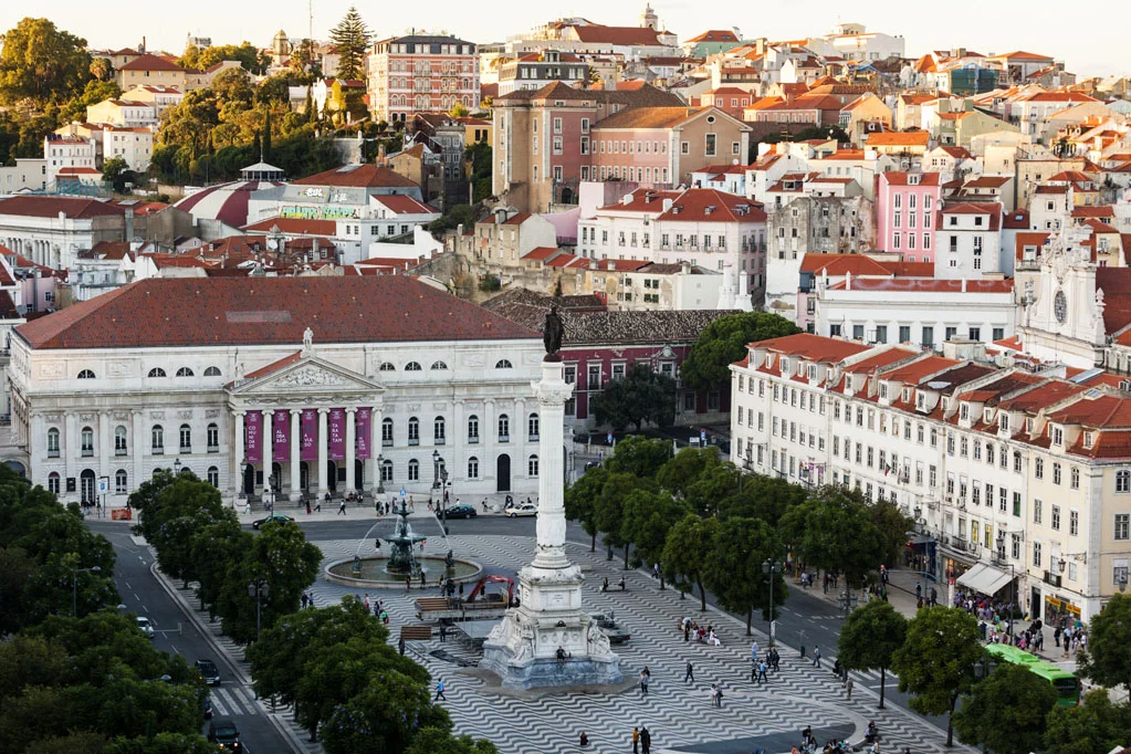 D. Pedro IV Square best known as Rossio Square