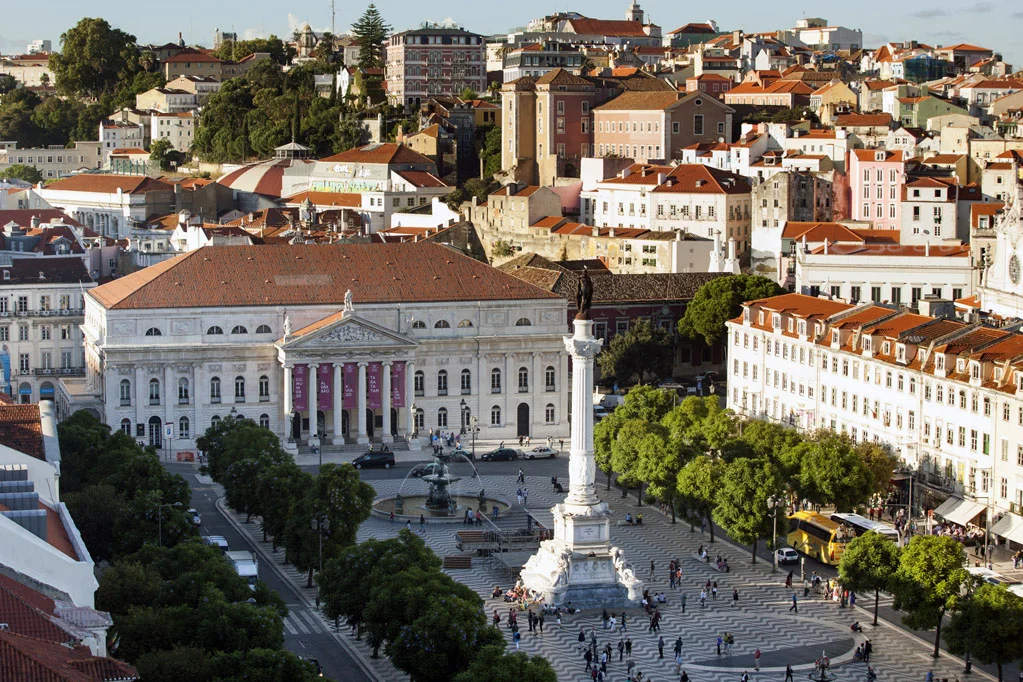 D. Pedro IV Square best known as Rossio Square