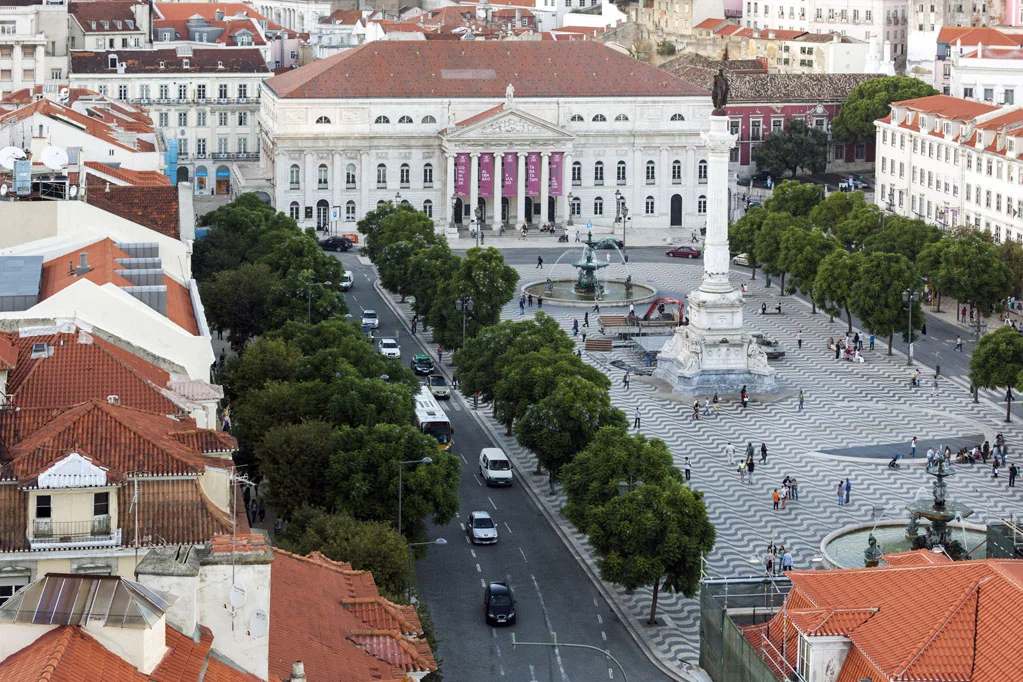 D. Pedro IV Square best known as Rossio Square