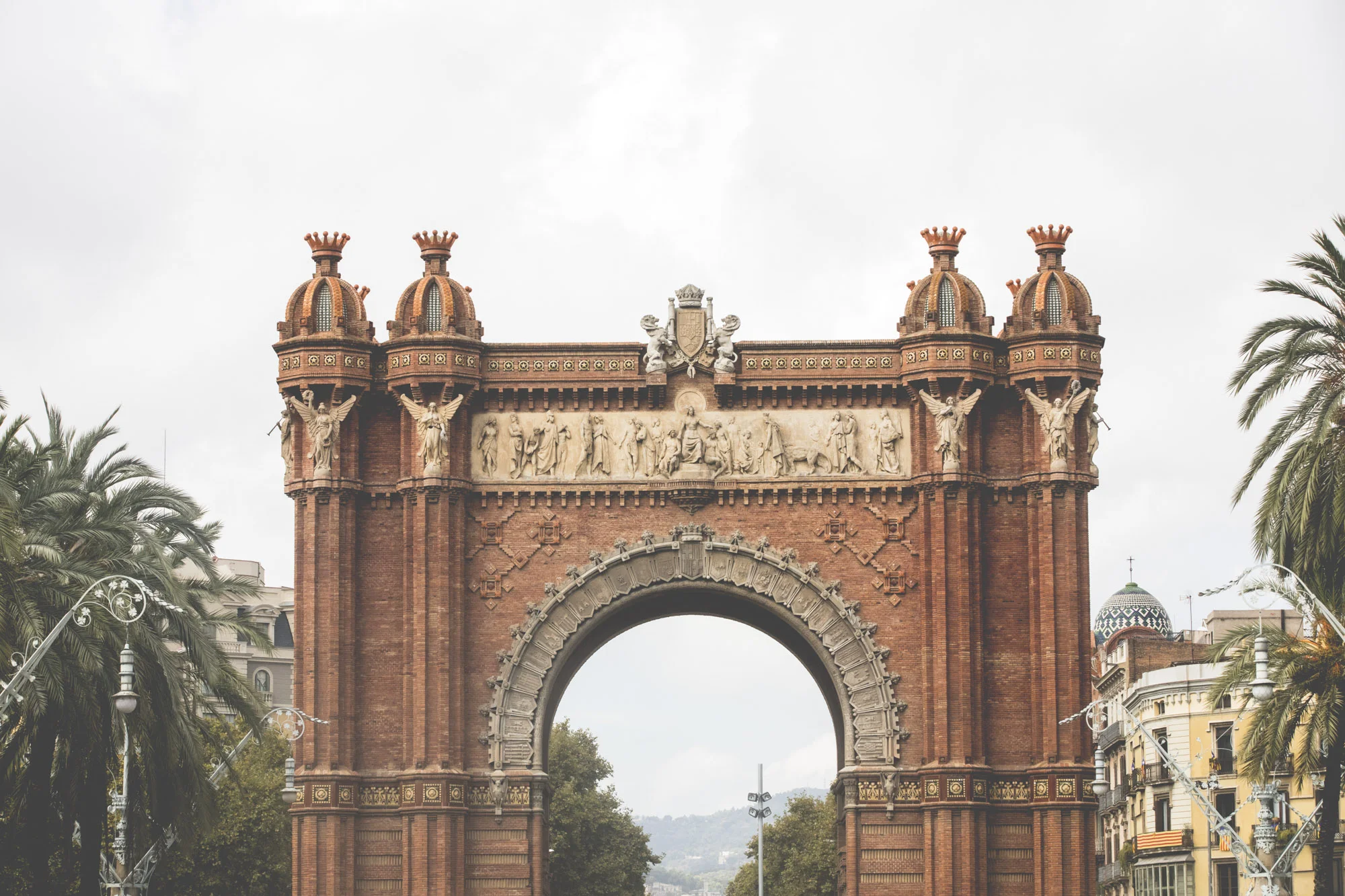 The Arc de Triomf in the Spanish city of Barcelona
