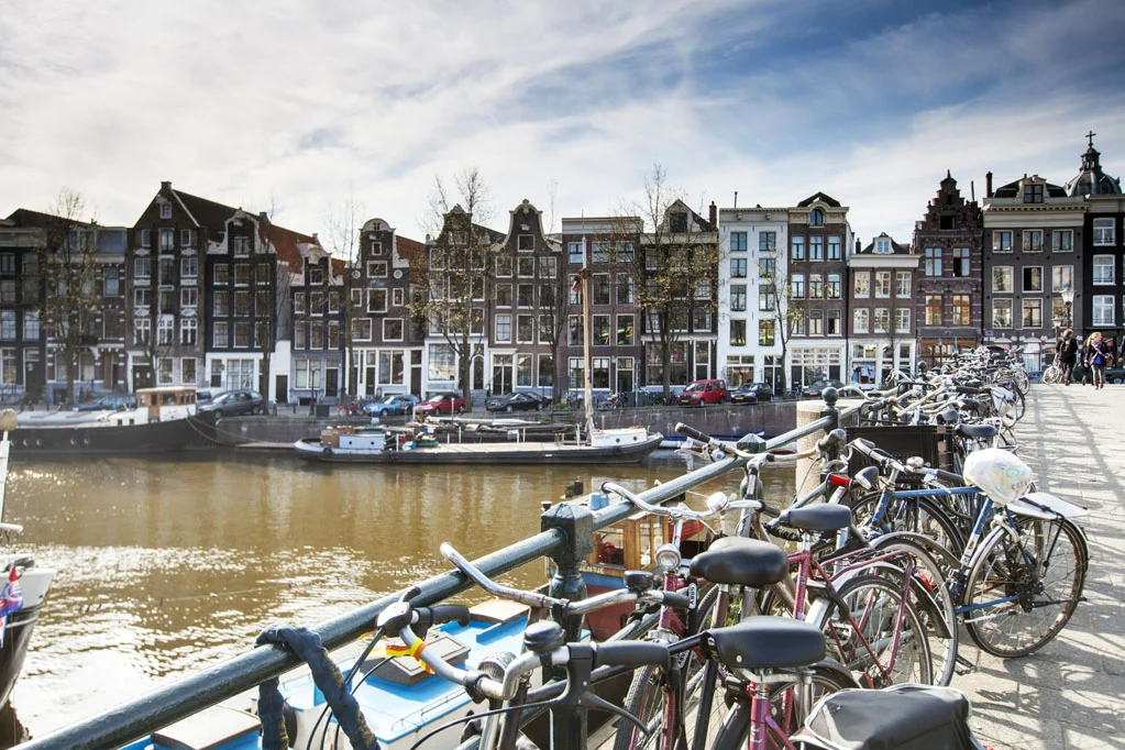Canal and Typical Dutch Houses