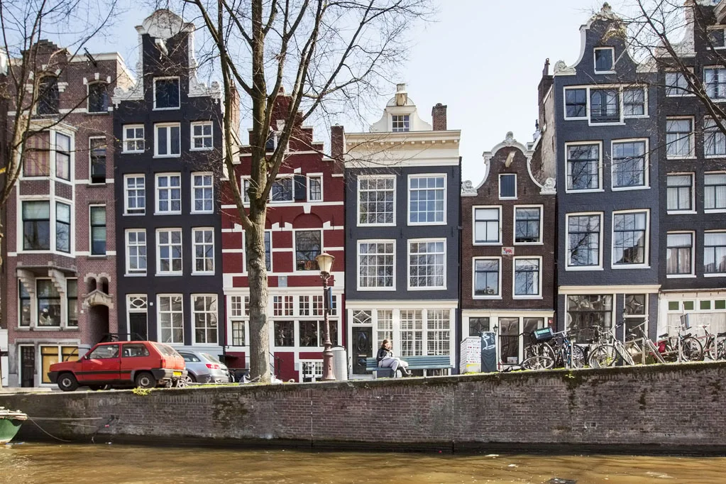 Canal and Typical Dutch Houses