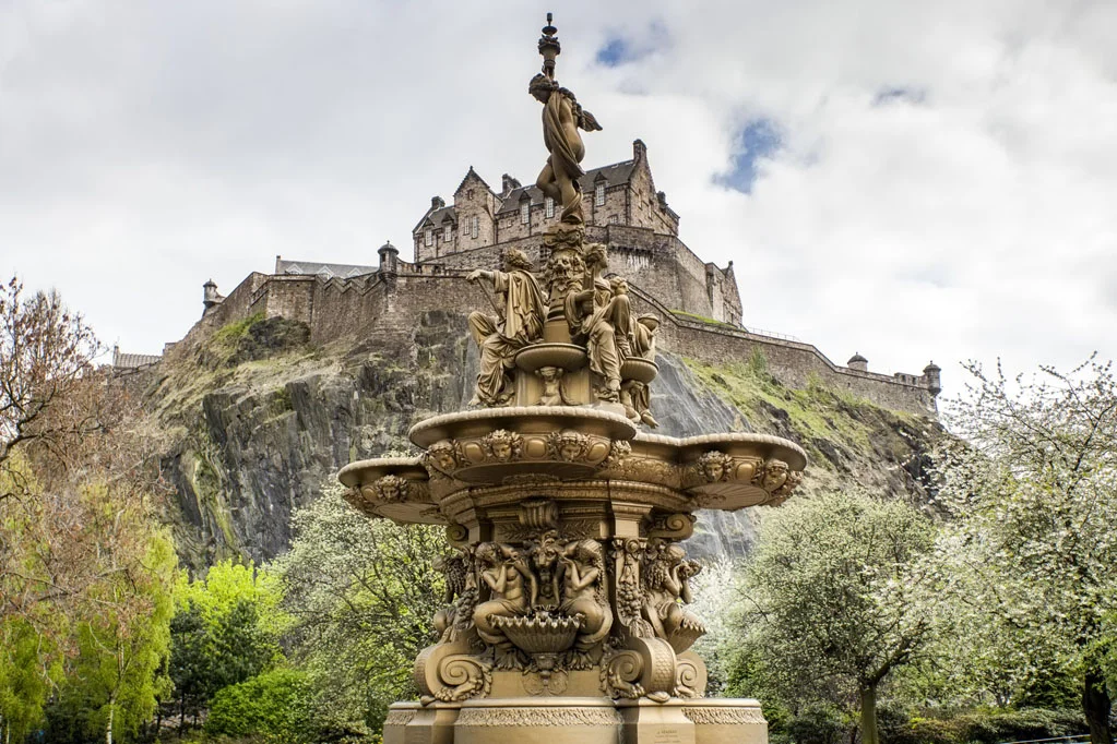 Edinburgh Castle and the Princess Garden