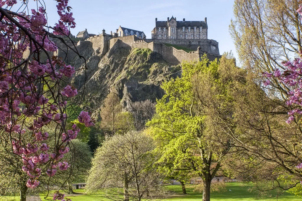 Edinburgh Castle and the Princess Garden