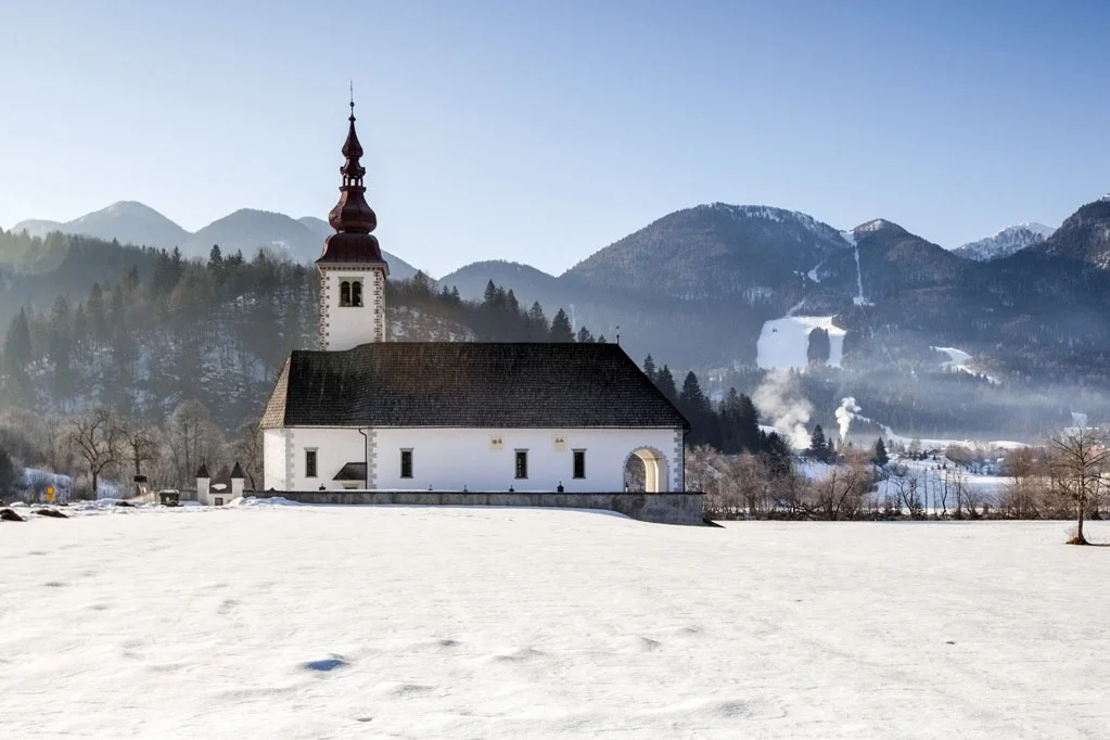 Church in the Slovenian Alps