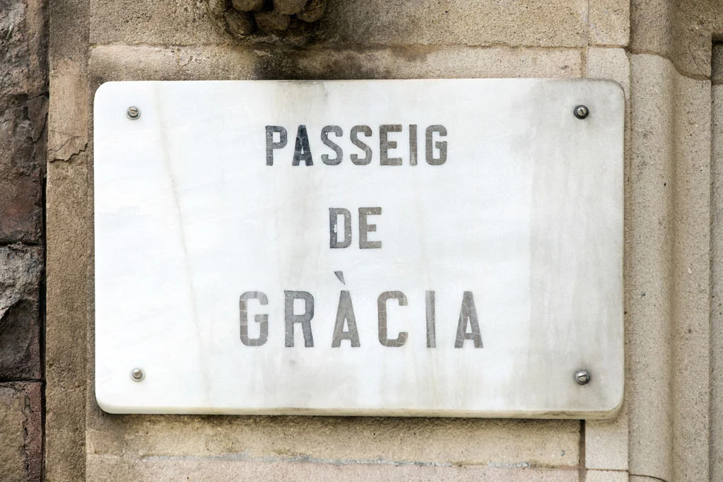 Street Sign of Barcelona