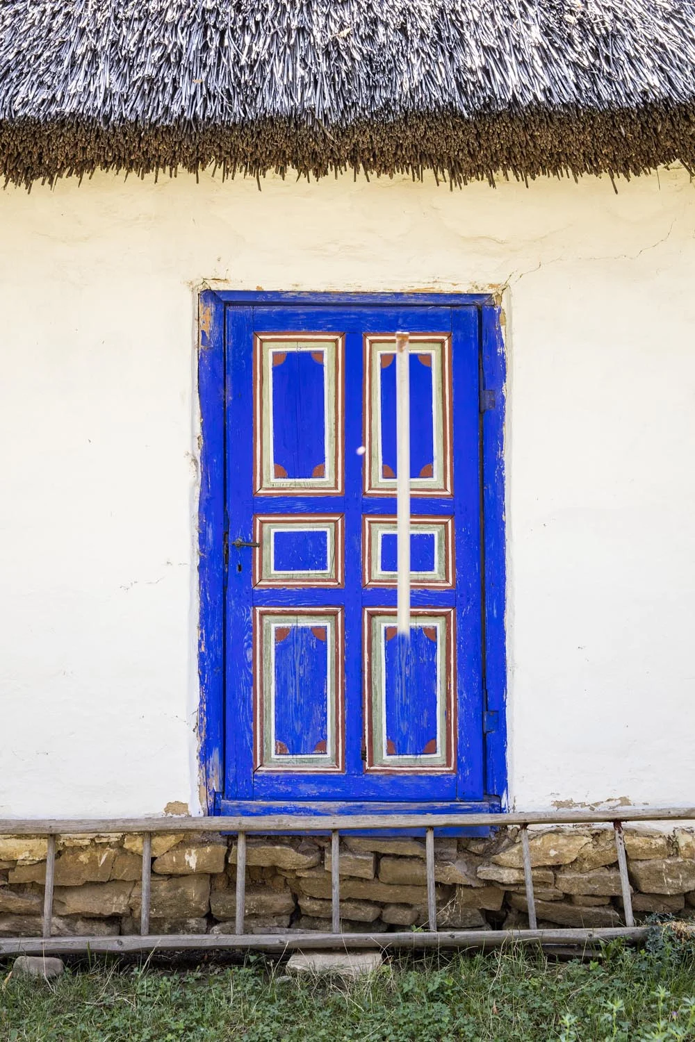 Blue door in the Village Museum