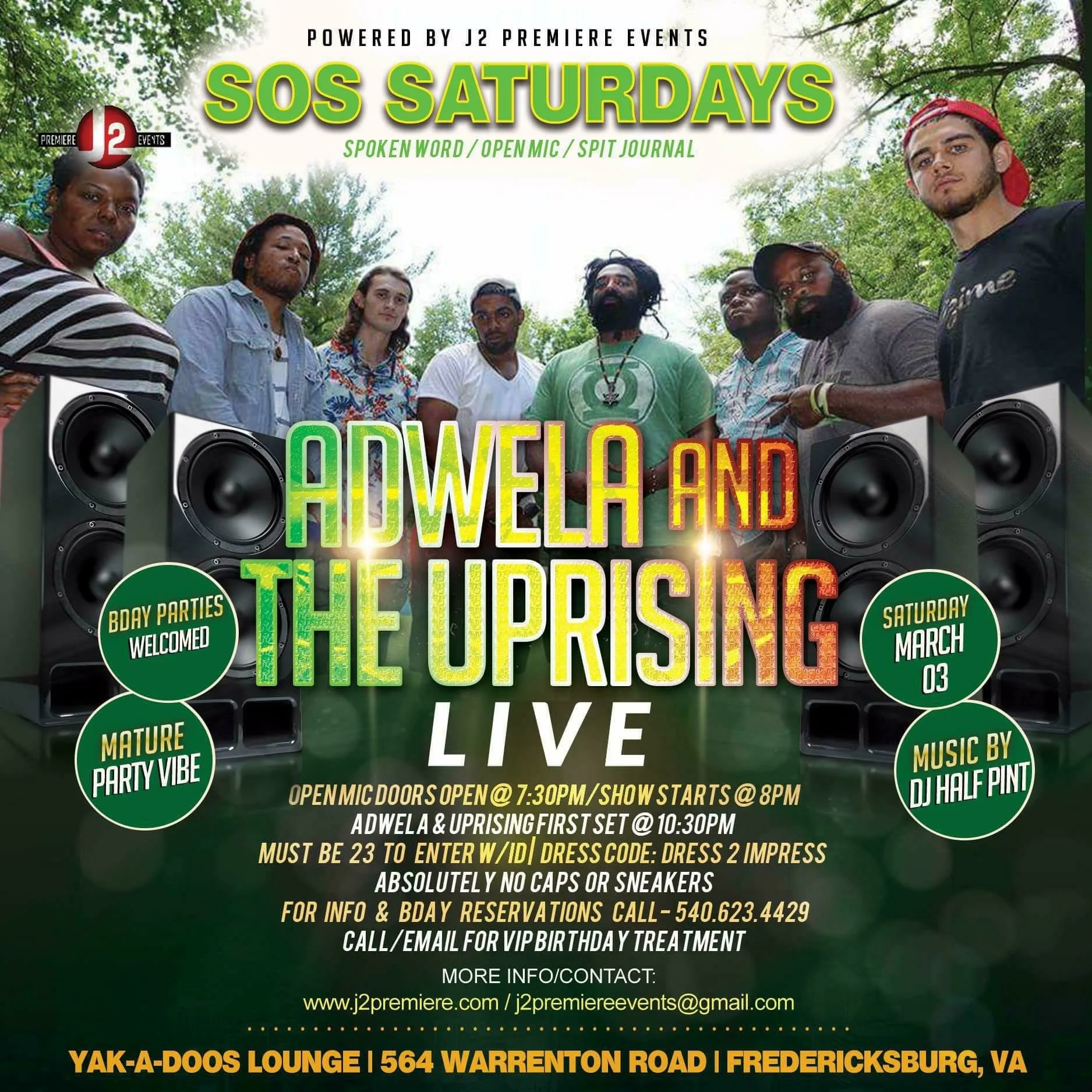 Adwela & The Uprising at Yak-a-Doos