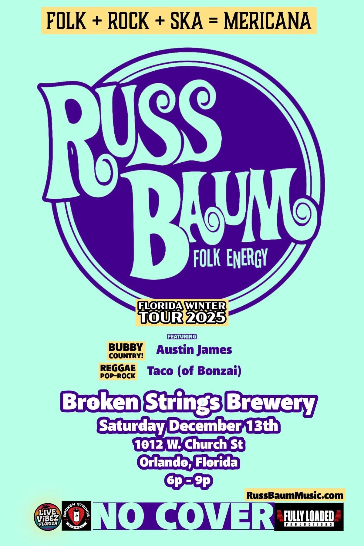 Russ Baum - Winter Tour @ Broken Strings Taproom | No Cover