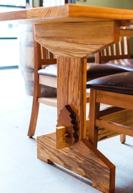 Guggman Pine Tree Trestle Table