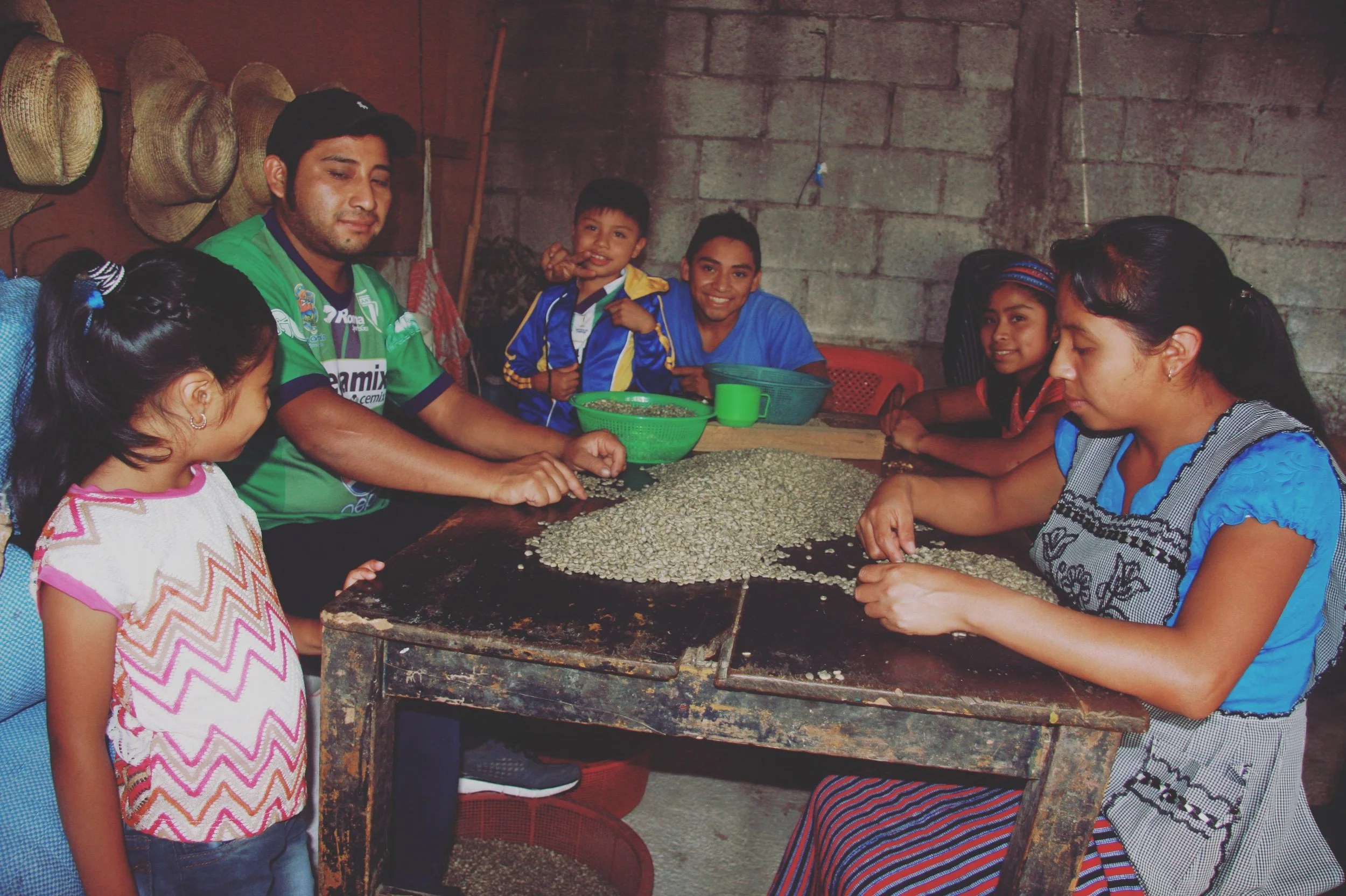  They pick through bean by bean for quality control. 